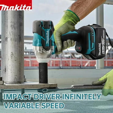 Makita DTW 285 high torque impact wrench, wireless rechargeable handheld wrench, 18V lithium battery multifunctional tool