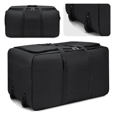 Malas de Rodas Dobráveis, Bolsas de Armazenamento com Rodas, Mala de Grande Capacidade de Bordo, Carrinho de Bagagem Expansível