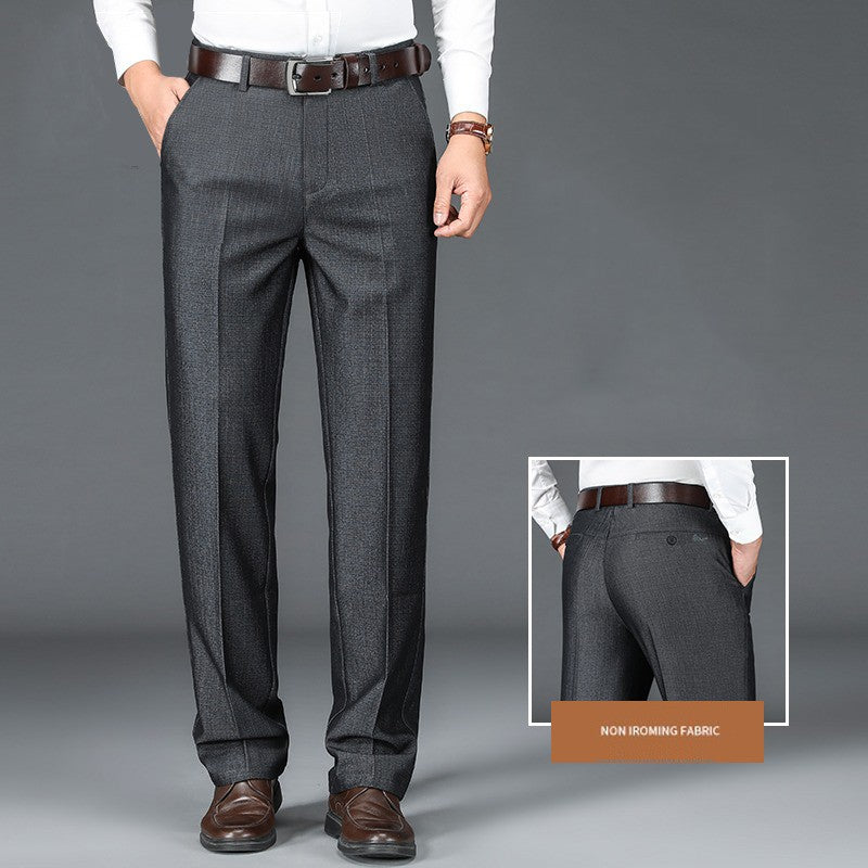 Men's Chic Business Work Hot Sale Suit Pants Middle-age Large Size 29-40 Trousers High Quality Baggy Formal Occasion Pants Male