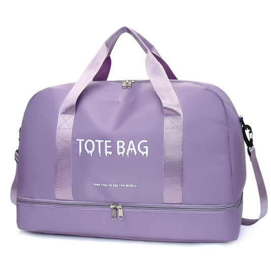 Bolsa de Viagem Multifuncional de Grande Capacidade com Alça Ajustável, Bolsa Esportiva de Nylon Durável para Academia