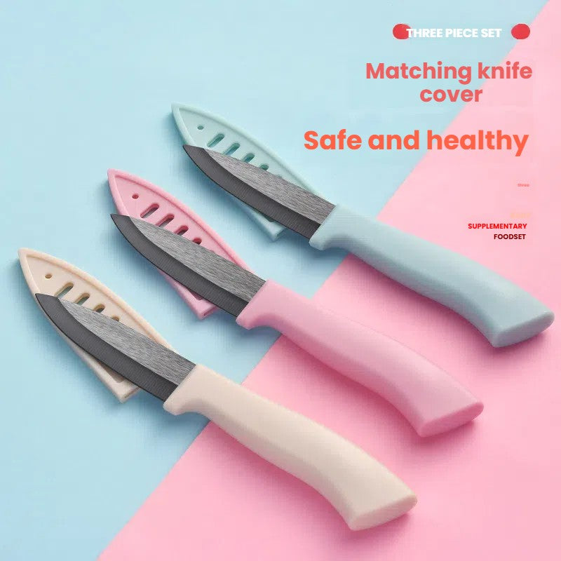 Ceramic Knives 4 Inch Paring Fruit Ceramic Chef Knives Baby Food Knife Rust-Free Oxidation-Resistant Fruit Knife With Cover