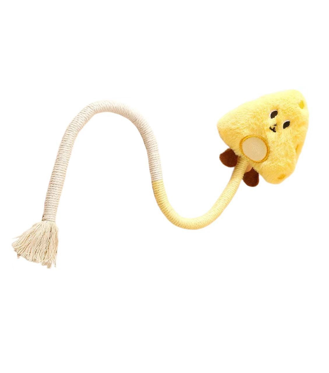 Arranhador de Gato de Corda Brinquedo de Corda de Algodão Resistente à Mordida para Mastigar Protetor de Móveis com Garra de Pata Brinquedo de Arranhar Gato Quebra-Cabeça de Formato Fofo