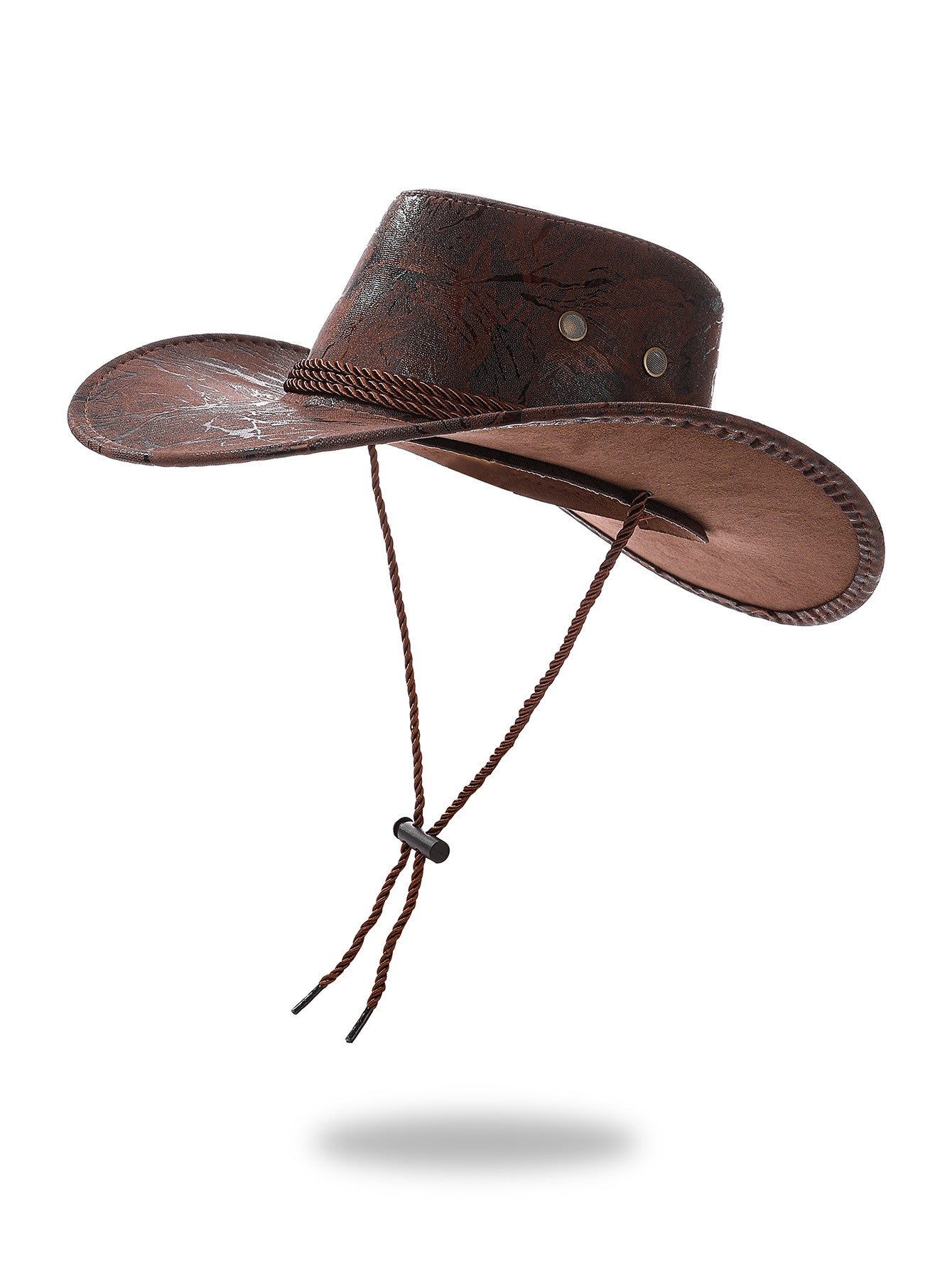 New Vintage Western Cowboy Hat For Men's Gentleman Lady Jazz Cowgirl With Leather Wide Brim Cloche Church Sombrero Hombre Caps