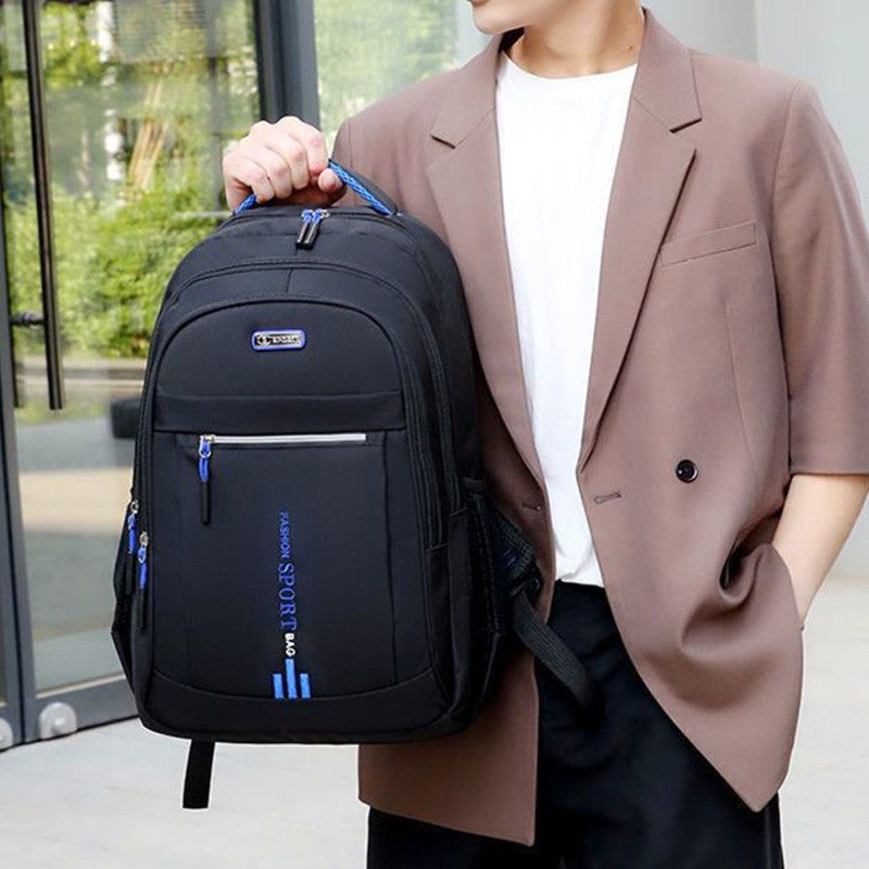 Unisex Large Capacity Backpack, Business Travel Laptop Bag, Multi-Compartment Design, Adjustable Straps, Ideal for Work Leisure