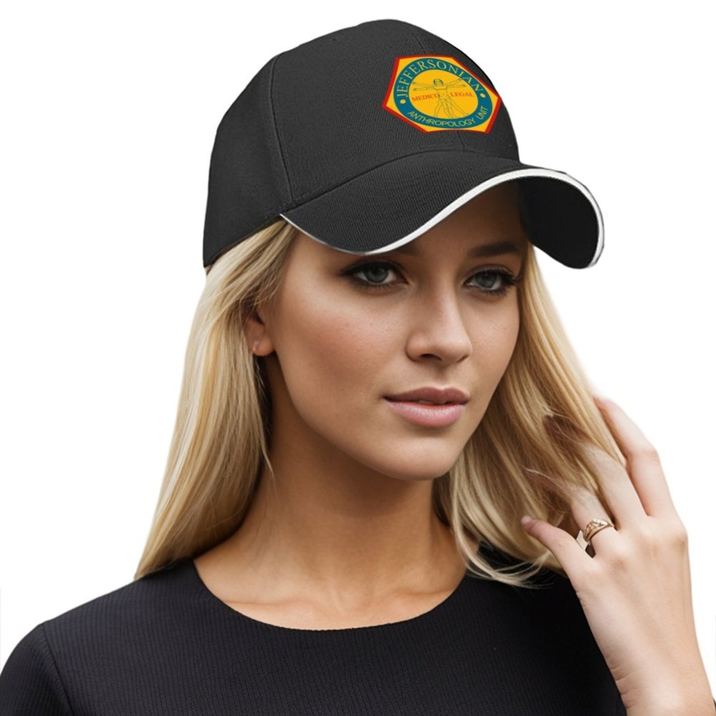 Chapéu de beisebol clássico com o logotipo Jeffersonian - Programa de TV Bones Chapéus exclusivos Boné de pesca Chapéu Boné de beisebol chapéu de pai Marca de luxo masculina feminina