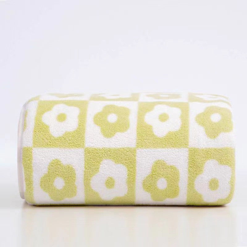 35x75cm Flower Pattern Coral Velvet Absorbent Quick Drying Face Towel Soft Adults Face Hand Towel Bathroom Microfiber Bath Towel
