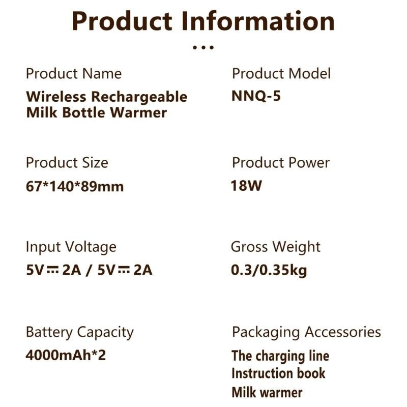 J15U Upgraded Bottle Warmer for Breastmilk Baby Feeding Bottle Heating Case Rechargeable Warmer Bag with Digital Display