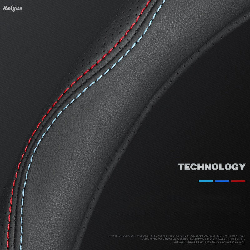 Capas de Volante Automotivas Universais em Couro PU sem Anel Interno Adequadas para 14,5-15 37-38cm Acessórios de Suprimentos para Interior de Carro
