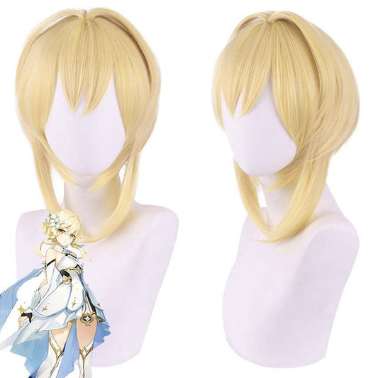 Genshin Impact Aether Lumine Cosplay Wig Pre Styled Role Play Props Heat Resistant Kong Ying Sora Hotaru Cosplay Wig