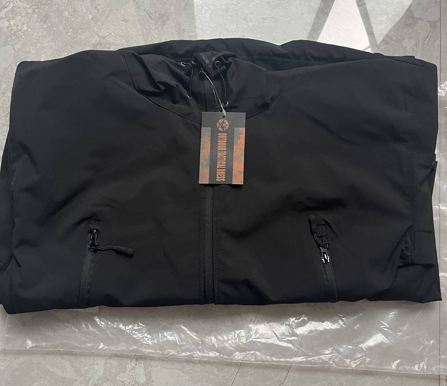 TRAF 2024 New Fashionable Shark Skin Soft Shell Jacket Men's Tactical Windproof Waterproof Jacket Men's Jacket Hooded Jacket