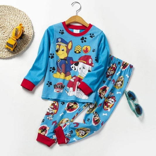 PAW Patrol Spring Autumn Long Sleeve Baby Boys Clothing Sets Children's Pajamas Girls Cartoon Sleepwear Set Home Clothes 2pcs