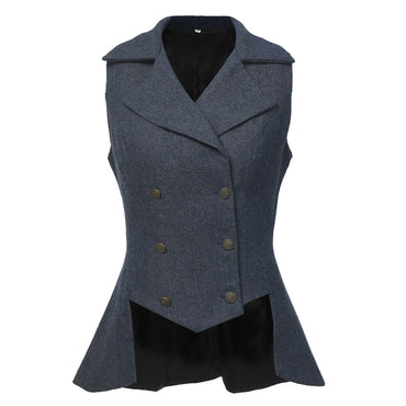 Colete Vitoriano Feminino Vintage Steampunk Renascentista com Cauda Curta