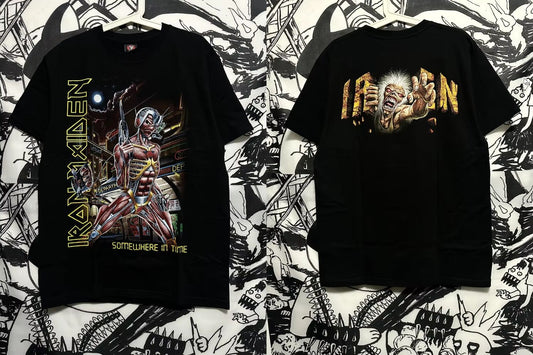 Iron Maiden Somewhere in Time T-shirt Eddie Cyborg Vintage Rock Band T Shirt Men Oversized Cotton Tee Clothing Fashion Women Top