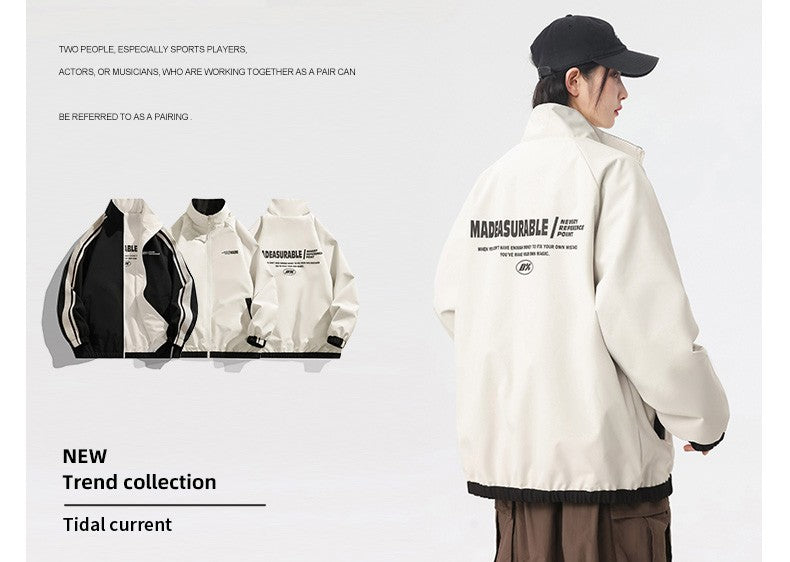 New Jacket Two-sided Long Sleeve Outdoor Men Coats Women Reversible Windproof Coats Splashproof Double-Sided Jackets Couple Top