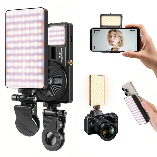 Magnetic Selfie Light for iPhone Rechargeable Phone Light Clip LED Video Light for Phone iPad Camera Laptop Vlog Tiktok Makeup