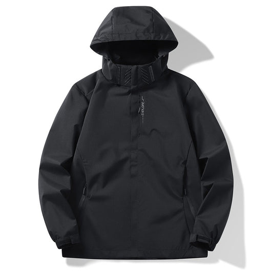 Autumn New Men's Mountaineering Jacket Windproof and Waterproof Fabric Fashion Hip Hop Design Casual Oversize Outdoors Coat