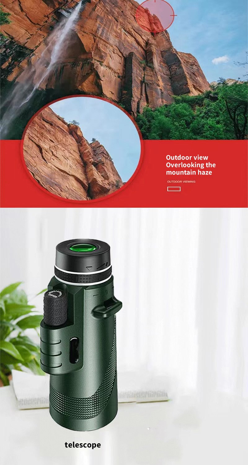 Telescópio 80x100 Portátil Zoom HD 5000M Dobrável de Longa Distância Mini Telescópio Potente para Caça Esportes Acampamento ao Ar Livre Viagens