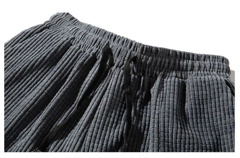 Baggy Corduroy Jogger Pants Men Tech Fleece Sweatpants Man Autumn Winter Casual Harem Pants Male Sport Thermal Trousers