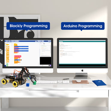 ACEBOTT ESP32 4 DOF Kit Robótico de Braço para Aprendizado, Componentes Eletrônicos Wifi, Carro Inteligente, Educação STEM STEAM, Robótica para Arduino