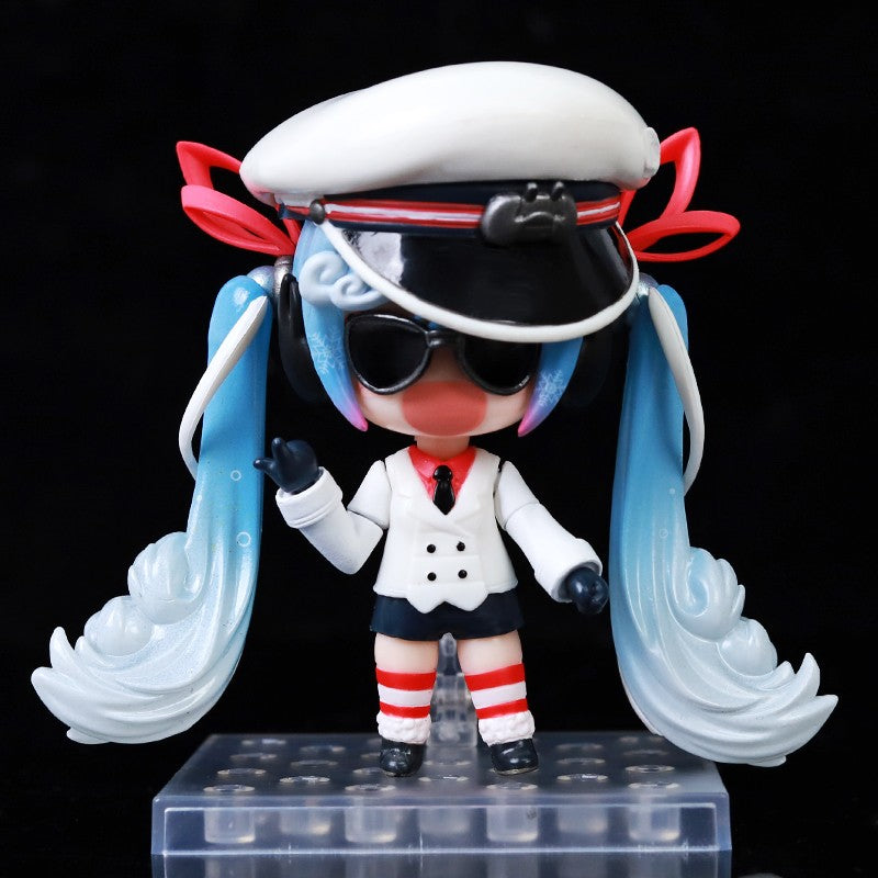 10cm/3.94in #1939 Hatsune Miku Figura de Anime 15º Aniversário Strawberry Miku Boneco de Ação #1940 Miku Coleção Modelo Boneca Brinquedos