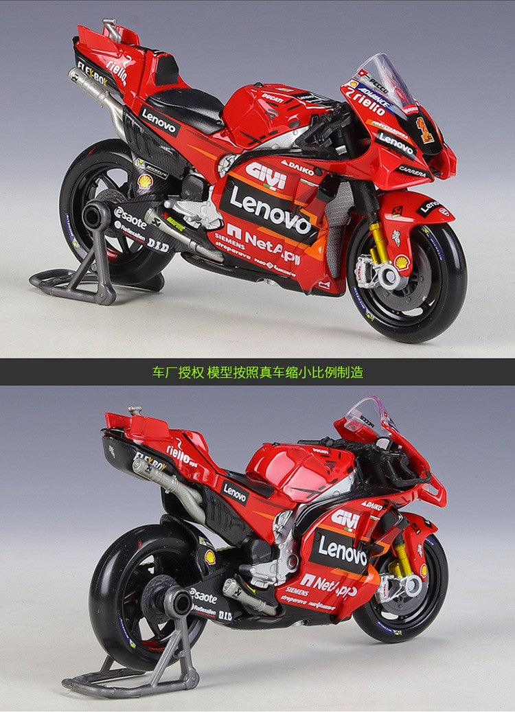 Maisto 1:18 Ducati Team 2023 2022 Gp Lenovo #1 #23 #43 #63 Racing Bike Alloy Diecast Model Toy Collectible Figure
