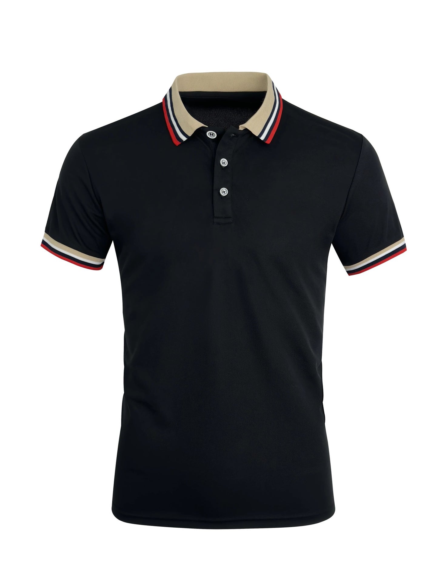 Men Summer Solid Casual Office Breathable Cotton Polo Shirt Fashion Brand Male Business High Quality Striped Short Sleeve Top