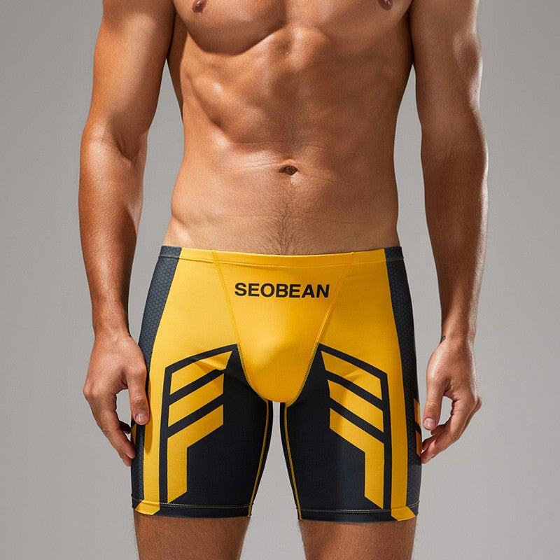 SEOBEAN Men's Low-Waist Boxer Shorts Swimming Trunks Hot Spring Pants Men's Swimsuit Comfortable Briefs Water Sports Gear