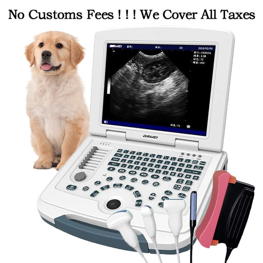 Máquina de Ultrassom Veterinário Portátil com Sondas (B, BB, 4B, B+M, M) para Hospital Veterinário, Casa, Fazenda