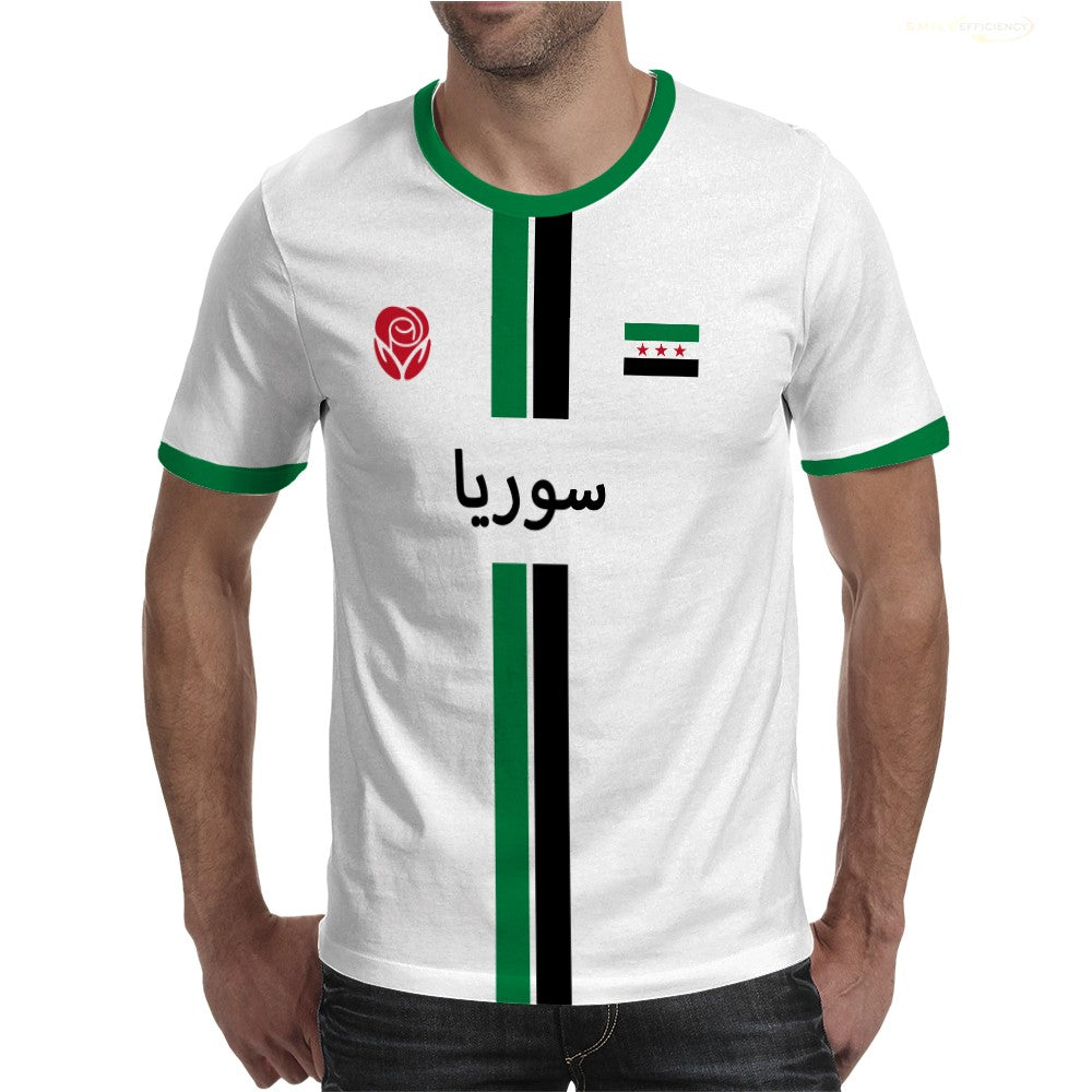 New Syria Football Jersey Men's Sports T-shirts Syrian Flag Street Oversized Tops Unisex Casual Graphic T-shirts Mens Gifts