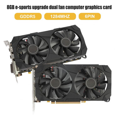 New RX580 Graphics Card Dual Cooling Fan 8GB GDDR5 256-Bit Desktop PC Mining Gaming Video Card Computer Accessories