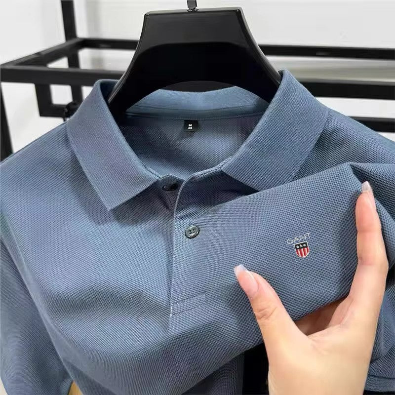 High-end 100% Cotton Short Sleeve Polo Shirt Men's Summer Luxury Brand Breathable Paul T-shirt Exquisite Embroidery Casual Top