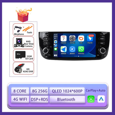 6.2 " Android 15 Auto Carplay Radio For Fiat Linea Punto EVO 2012-2015 Stereo Car Radio Multimedia Player GPS Navi Screen Tools