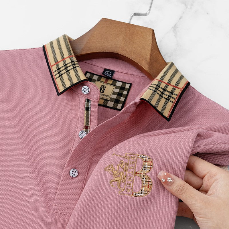 2025 new luxury men's short sleeved summer high-quality designer boutique brand embroidered polo shirt business casual T-shirt