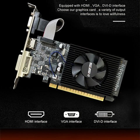 SEJISHI GT610 2GB DDR3 Video Card - Ideal for Home/Office PCs, Reliable & Low Maintenance