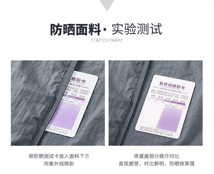 2025 Men's Summer Sun Protection Jacket Ultra-Light Thin Skin-Friendly Breathable UV Proof Fishing Ice Silk Sunscreen Coat