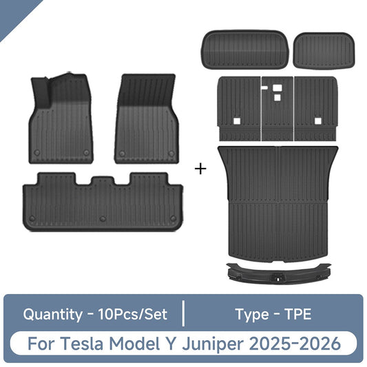 For Tesla Model Y Juniper 2025-2026 TPE Floor Mat Anti-Slip Waterproof Cargo Liner Luggage Mat for Model Y Juniper Accessories