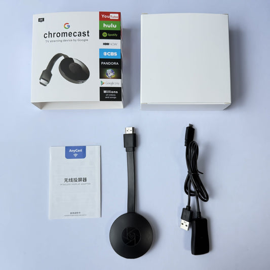 For Google Chromecast WiFi HDMI Dongle 1080P/4K HD Media Streamer TV Stick for Smart TV iOS Android Smart Home Entertainment
