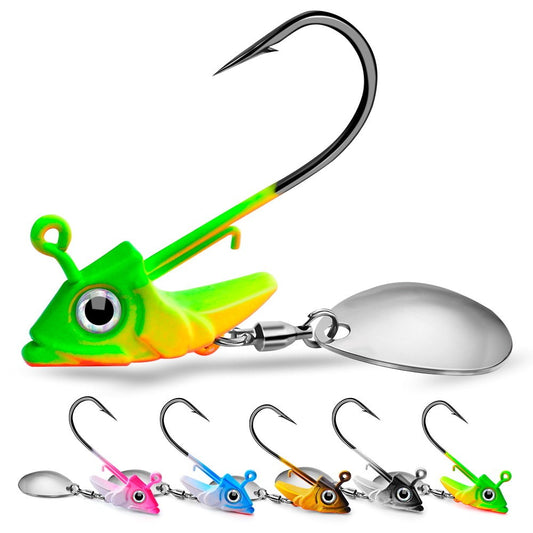 1pc Anzol Jig Head 7.5g 10.5g 15g Iscas de Pesca Giratórias de Lantejoula Metálicas Colheres Anzóis Jigging Jigs Iscas de Pesca Material de Pesca