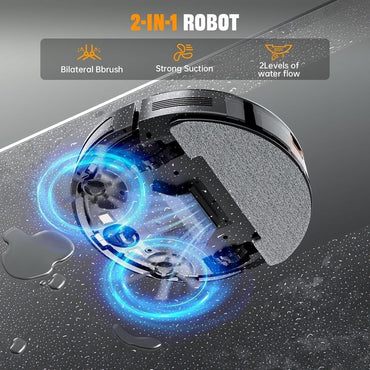 Robot Vacuum and Mop Combo, 2 in 1 Vacuuming amp Mopping Robot with Schedule, App Bluetooth Voice, 3200Pa Max Suction, SelfCharg
