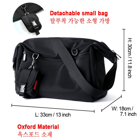 MOYYI INS Korean Style Men Messenger Bags Women Travel Casual Large Hobo Bag Waterproof Nylon Laptop Crossbody Shoulder Bag
