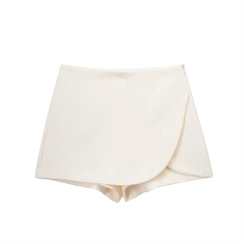 MUJER 2025 Black Mini Skirt Shorts Woman Fashion Asymmetric Skort For Women High