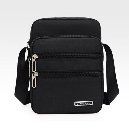 Men's Shoulder Bag Business Leisure Large Capacity Portable Handbag Zipper Multi Layer Waterproof Summer Male's Crossbody Bags