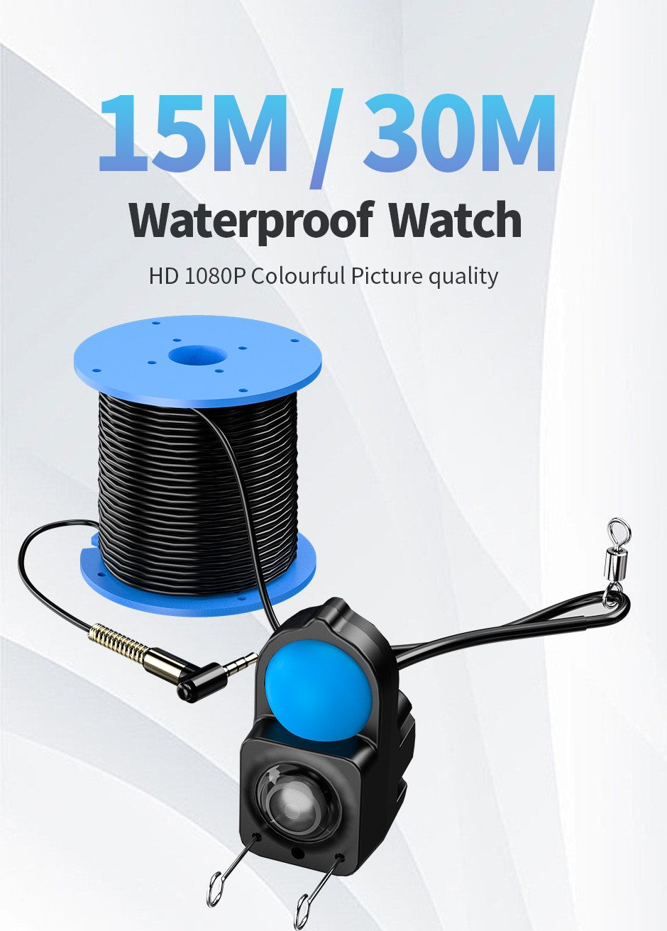 Localizador de Peixes Portátil com Sonda, Câmera de Pesca Subaquática Portátil 1080P de 4,3 Polegadas LCD com Visão Noturna e Ângulo de 120°