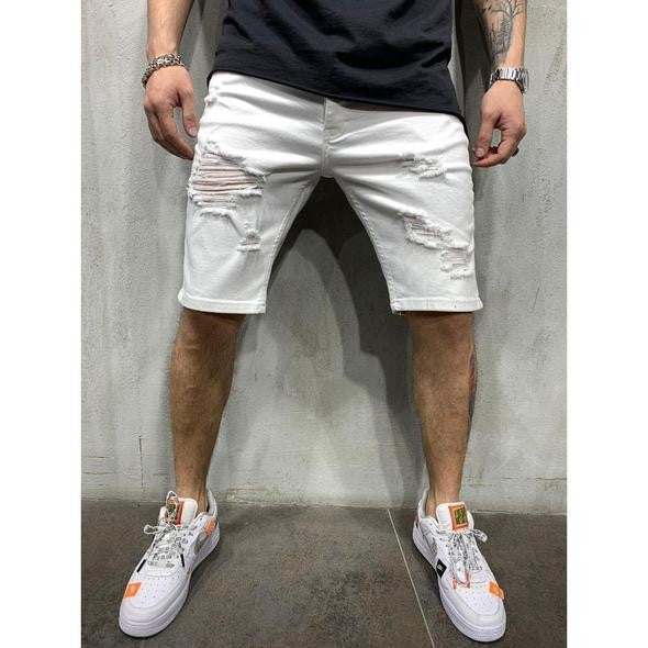 2024 New Korean Style Summer Men's Black Wide Leg Denim Shorts 2023 New Fashion Casual Baggy Short Jeans Male Brand Clothes ?