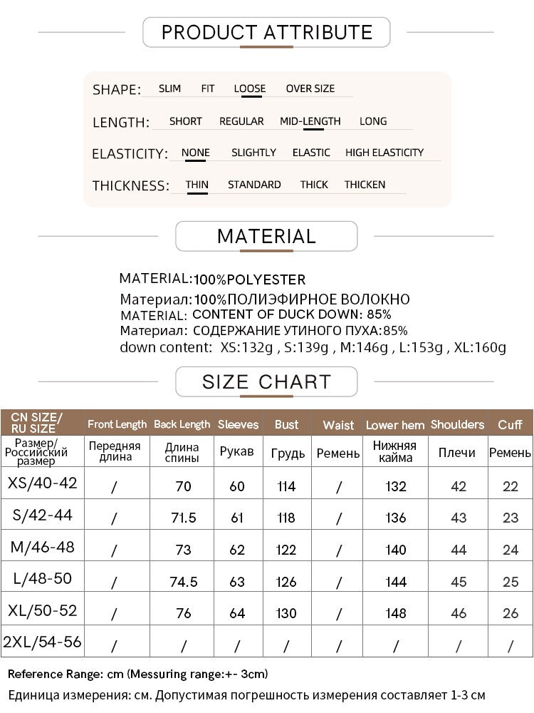 AMII Minimalist Duck Down Puffer Coat Women Winter 2025 Lightweight Stand Collar Lapel Warm Outerwear New Jackets 12344052