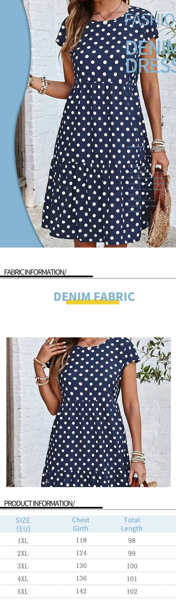 Women Plus Size Woven Spring And Summer Dress