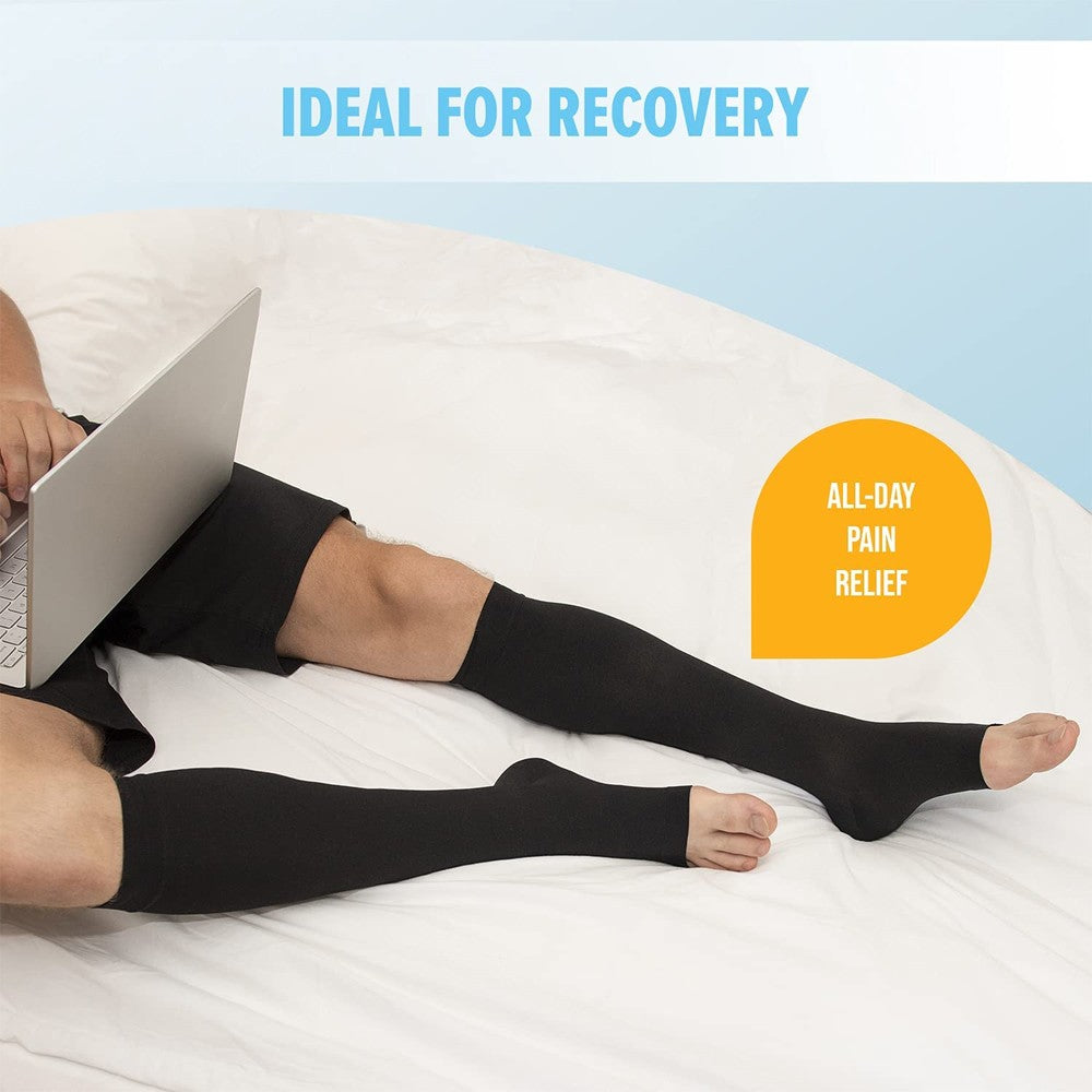 S-7XL Knee High Brace Medical Compress Stocks Firm Support 20-30 MmHg Varicose Veins Stovepipe Sock Unisex Therapeutic Leg Brace