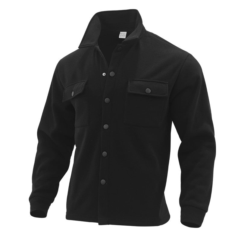2024 Cross Border Amazon Winter New Men's Fleece Jacket Fashion Casual Jacket