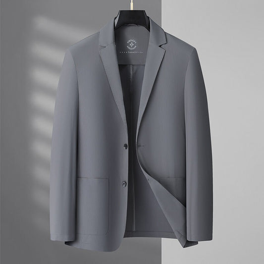 2025 Summer Ice Silk Thin Sunscreen Suit Jackets for Men Classic Business Casual Blazers Wedding Social Dress Coat Men Clothing