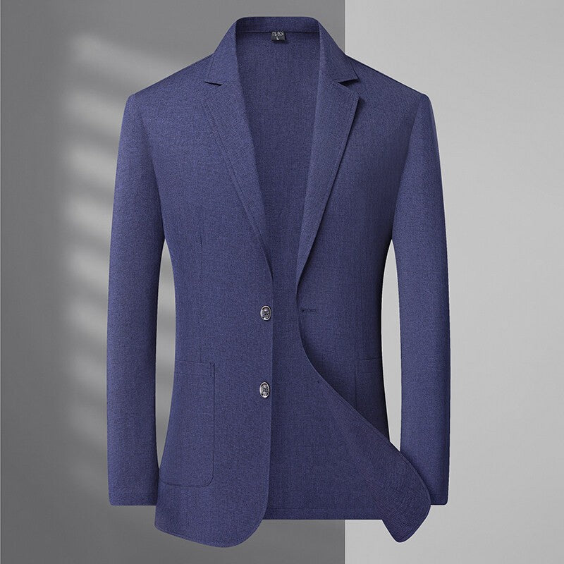 A fashionable and stylish men's sun-protective suit with a linen collar and two buttons, along with a sun-protective jacket